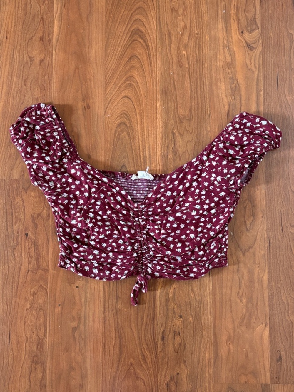 La Hearts Burgundy Floral Top